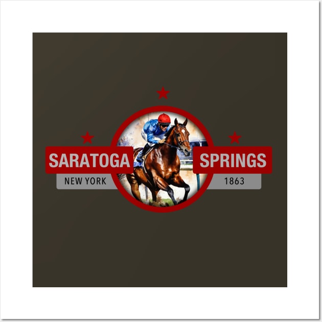 Saratoga Springs Horse Racing Track Wall Art by Cre8tiveSpirit